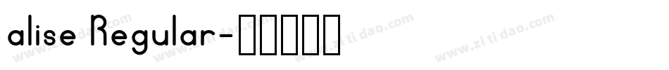 alise Regular字体转换